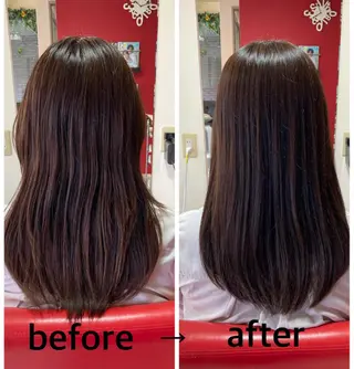 セミロング ルーチェ【luce】ヘアリゾート宝塚歌劇前店所属・岸本 友子のヘアスタイル