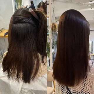 セミロング カラー 艶カラー 🤍🫧/makoのヘアスタイル