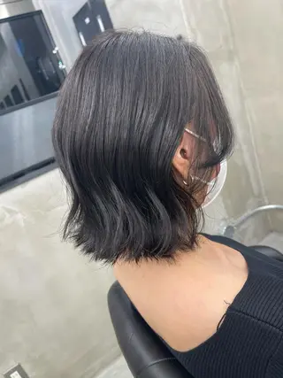 ミディアム カラー &chaLme   心斎橋所属・emi/髪質改善/ 韓国風/艶カラーのヘアスタイル