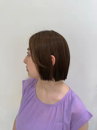 ショート カラー ヘアアレンジ タイトボブ個性派カラ ーAKANEのヘアスタイル