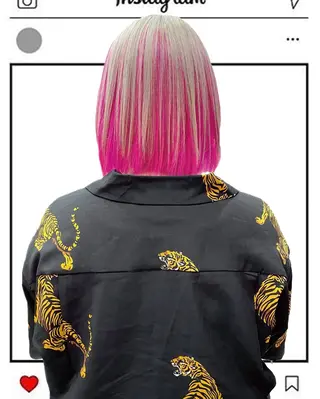 ミディアム カラー Tatsu/newi 大分 ハイトーンのヘアスタイル