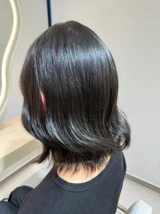 セミロング カラー 韓国レイヤー/ 顔まわり/西野和裕のヘアスタイル