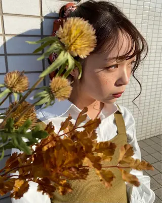 セミロング カラー ヘアアレンジ メンズ 似合わせ🌿 AYAKAのヘアスタイル