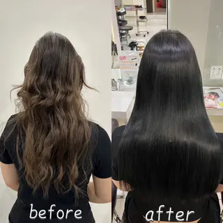 ロング クローバー八木店所属・白髪ぼかし/ショート 福原ないとのヘアスタイル