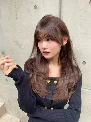 ロング カラー ブリなしWカラー✨️ 髪質改善【タケル】のヘアスタイル