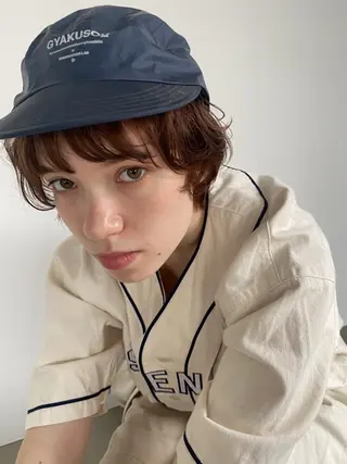 ショート カラー パーマ CEINE＋ officialのヘアスタイル