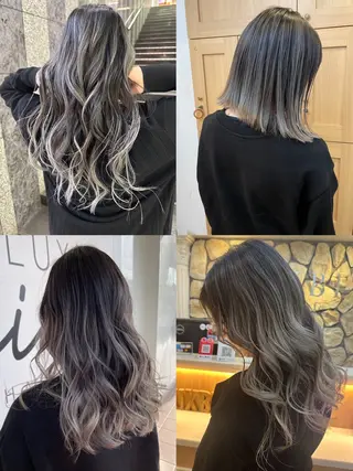 セミロング カラー eL HAIR SALON なんば店所属・ブリーチカラー特化 /焼田貴明のヘアスタイル