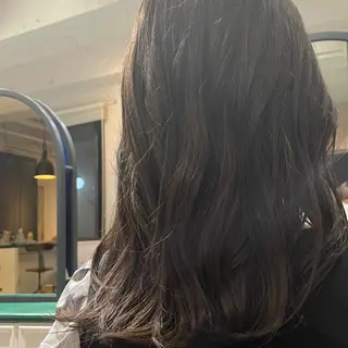 セミロング カラー ★透明感カラー★ ayaka🌹のヘアスタイル