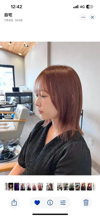 ミディアム カラー 東 大智のヘアスタイル