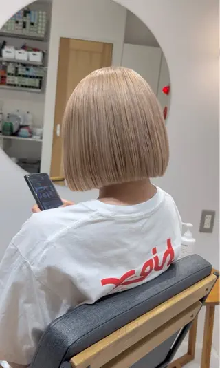 ショート カラー パーマ/ボブ /レイヤー チヒロのヘアスタイル