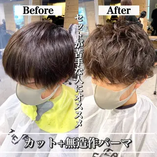 パーマ メンズ Loy所属・メンズヘア特化 パーマ 縮毛矯正🔷のヘアスタイル