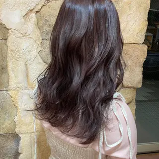 ロング カラー 水島 悠香子のヘアスタイル