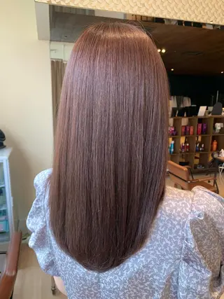 セミロング 韓国ヘア♡ 顔まわりカットayaのヘアスタイル