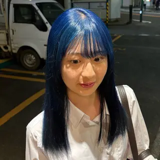 セミロング 🎀ハイトーン/ 艶カラー/夕月🎀のヘアスタイル