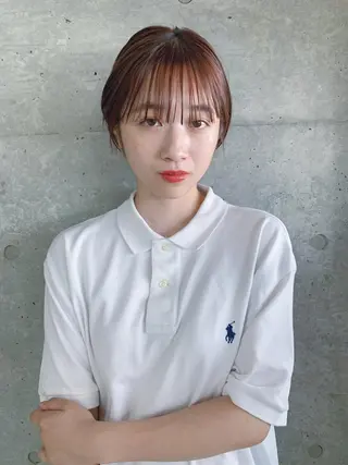 ショート カラー ボブパーマコテ巻き風 パーマNo1深江秀平のヘアスタイル