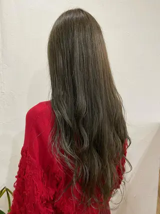 ミディアム カラー 暗髪カラー🫐パーマ おくだりんかのヘアスタイル