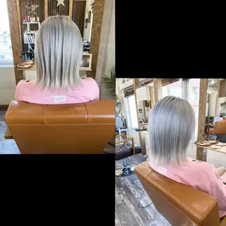 ショート カラー ✯カラー&編み込み エクステ✯池田智博✯のヘアスタイル