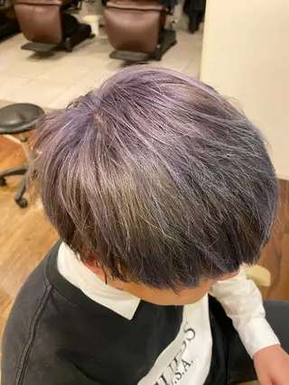 カラー メンズ 美髪/髪質改善 レイヤー/透けカラーのヘアスタイル