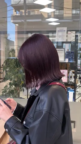 カラー ブリーチなしダブル カラー/暖色/麻咲のヘアスタイル