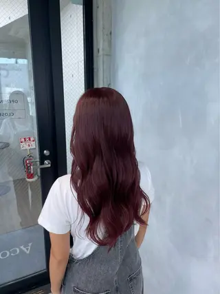 カラー 暖色/ハイトーン/ カラー/HBLのヘアスタイル