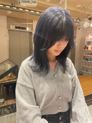 ミディアム カラー 艶ハイトーン👑♡ NATSUKIのヘアスタイル