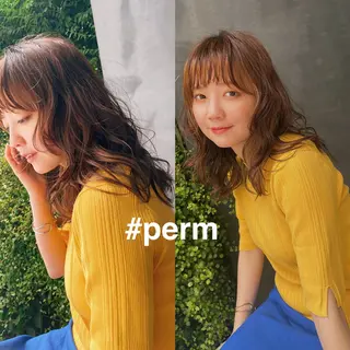 パーマ ボブ/ミディアム 親しみやすさ/さくらのヘアスタイル