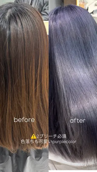 ロング Lond Melia所属・あいり／艶髪 、透明感カラー🩶のヘアスタイル