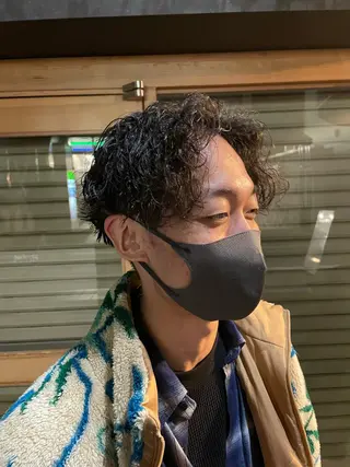 ショート カラー パーマ ヘアアレンジ メンズ ハイトーン/レイヤー 🌸さくらのヘアスタイル