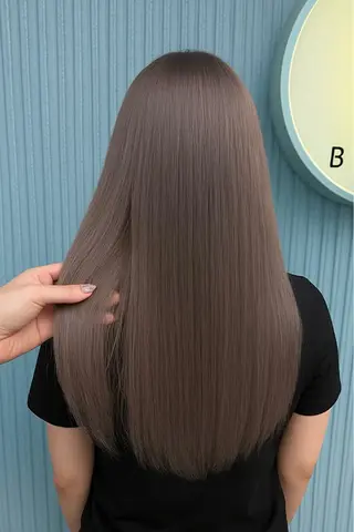 ロング カラー 🩶西 雪乃/透明感 くすみカラー🫧のヘアスタイル