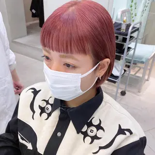 ショート カラー ヘアアレンジ 岡野 静華のヘアスタイル