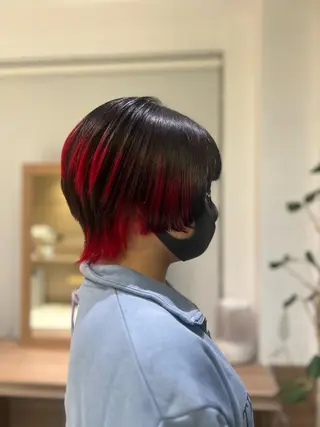 ショート カラー ハイトーン× デザイン　Runoのヘアスタイル