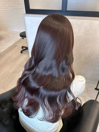 ロング カラー &chaLme   心斎橋所属・emi/髪質改善/ 韓国風/艶カラーのヘアスタイル