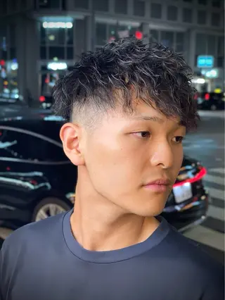 ショート パーマ 村上ひかり /メンズモデル募集のヘアスタイル