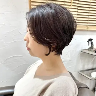 ショート パーマ 銀座No.1髪質改善 縮毛矯正/本木のヘアスタイル