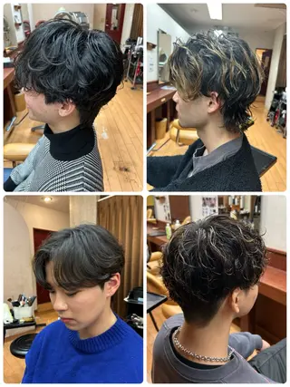 パーマ ルキ🌈ブリーチカラ ー&メンズパーマ🦄のヘアスタイル