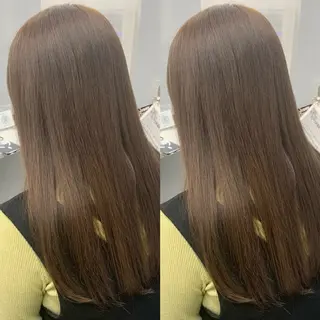 セミロング ブリーチ無しカラー✨ 美鈴のヘアスタイル