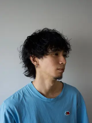 ショート パーマ メンズ スパイキーショート パーマ　具志堅　太志のヘアスタイル