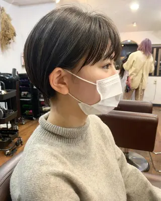 ショート 縮毛矯正/ショート/ レイヤー/畑中正敏のヘアスタイル