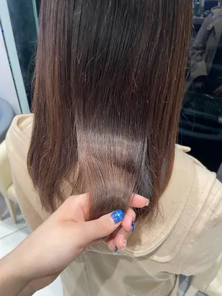 セミロング クロスパーマ/うる艶 カラー/Kurumiのヘアスタイル