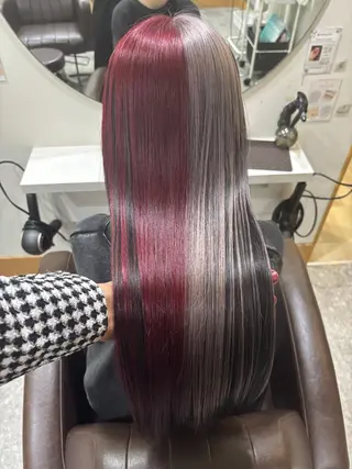 ロング カラー ブリーチ予約率90% 以上✨森山陽向のヘアスタイル