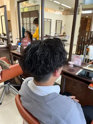 ショート パーマ メンズ AROH men's cut&men's perm 船橋店所属・🧊メンズ特化🧊 高木航希のヘアスタイル