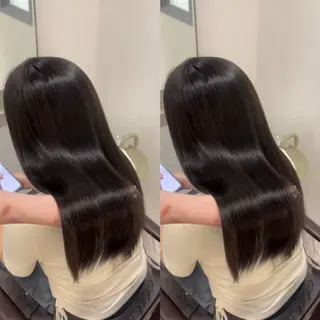 ロング カラー パーマ キッズ 透明感カラー×艶矯正 カット特化/さくらのヘアスタイル