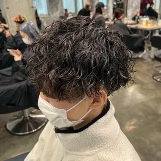 ショート カラー パーマ ヘアアレンジ メンズ キッズ 🔷横浜1のパーマ 職人🔷将太郎のヘアスタイル