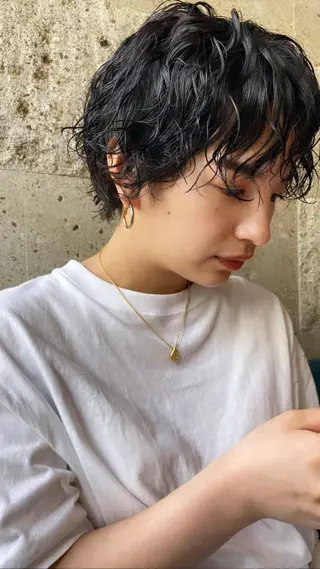 ショート パーマ les baladins du miroir所属・🍃YURI 🍃のヘアスタイル