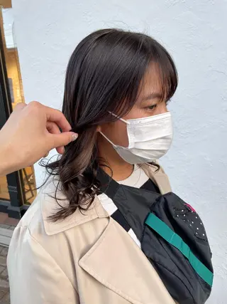 ミディアム 亀川蓮 Agu hairのヘアスタイル