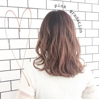 ミディアム カラー お洒落パーマ/ 艶カラー/michiのヘアスタイル