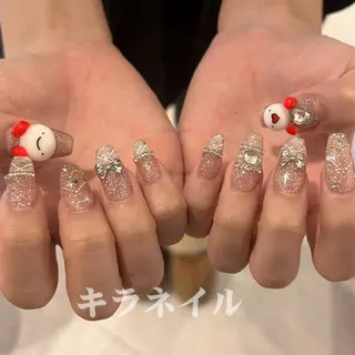 ネイル 🎀erika 長さだし💗モチ最高のネイルデザイン