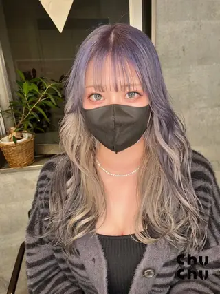 ロング カラー ダブルカラー 新宿のヘアスタイル