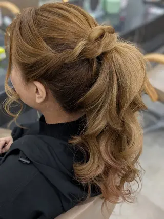 ロング ヘアアレンジ ヘアセット/中洲 Akaneのヘアスタイル