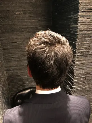 ショート パーマ メンズ HIRO GINZA BARBER SHOP 大阪所属・木村 りきのヘアスタイル